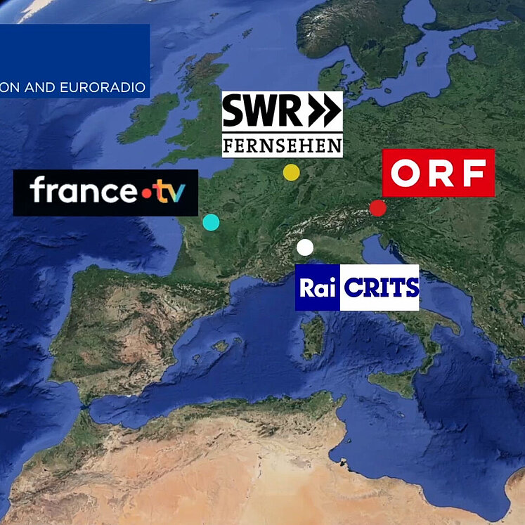 [Translate to English:] Europakarte mit TV-Logos