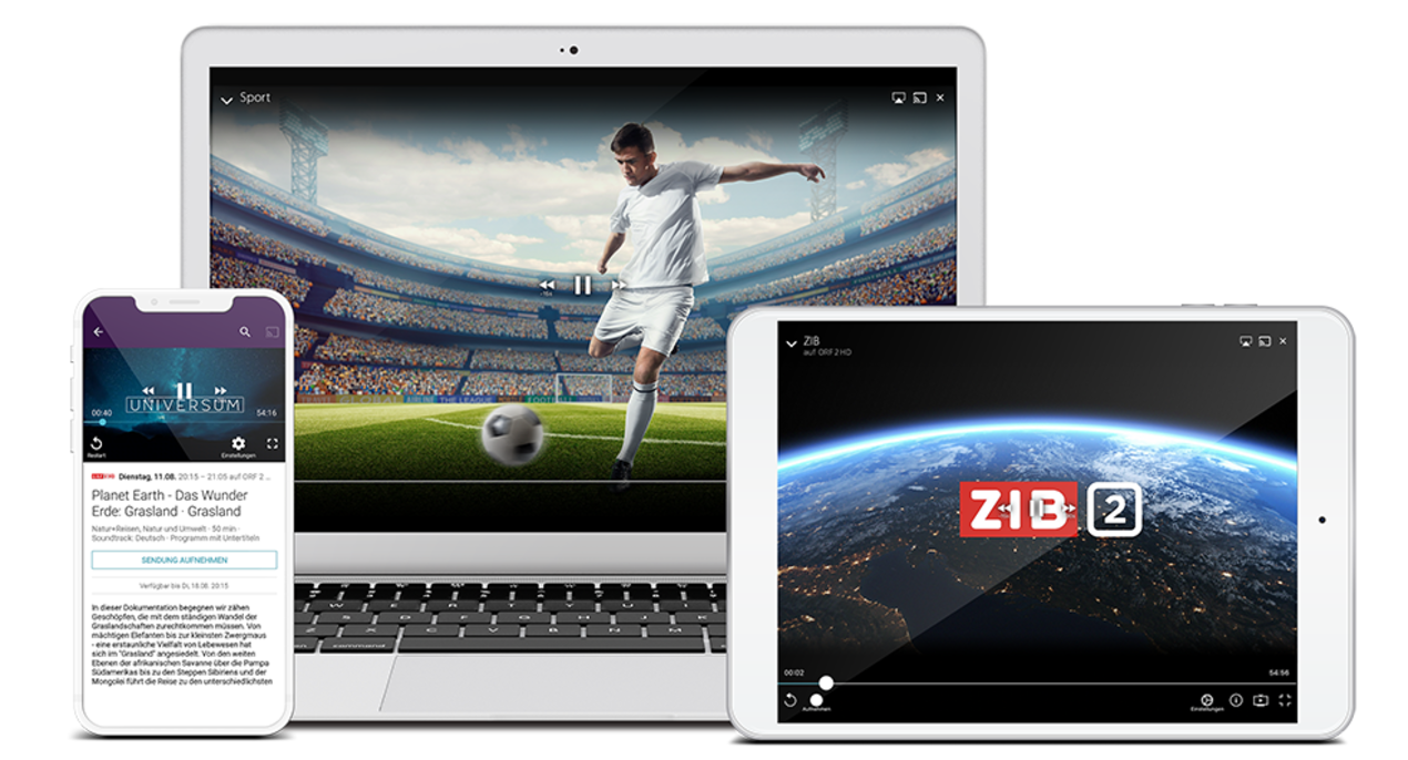 simpliTV Streaming Streaming via Smartphone, Tablet and Notebook