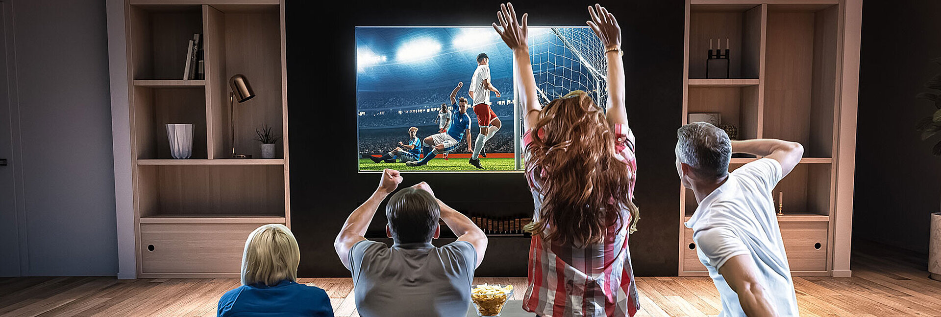 ORS Services Television People watching TV and cheering