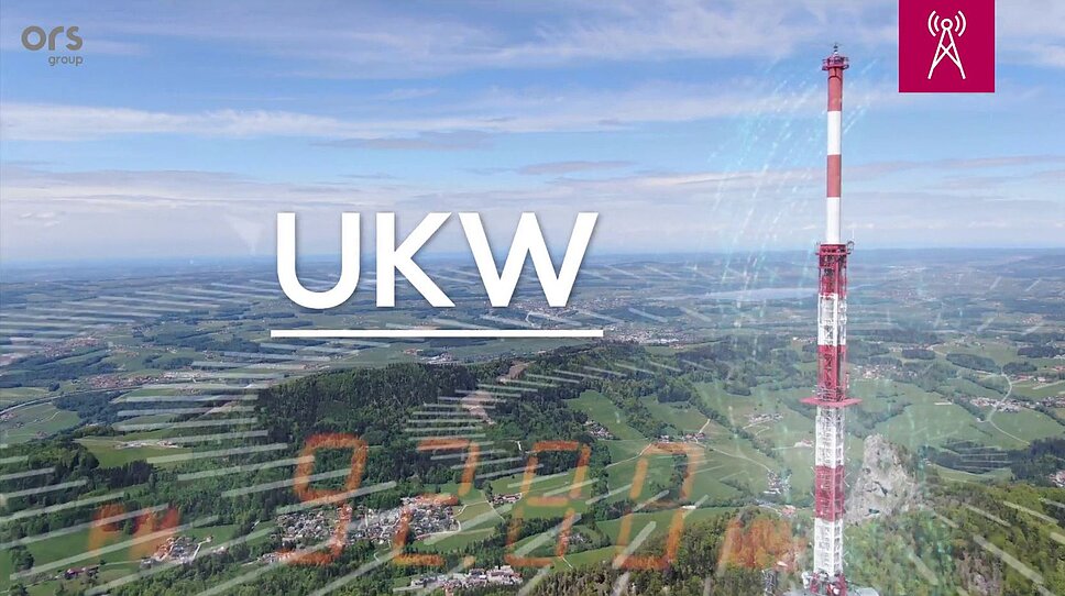 ORS-Lösungen - UKW-Radio Sendemast mit UKW-Logo