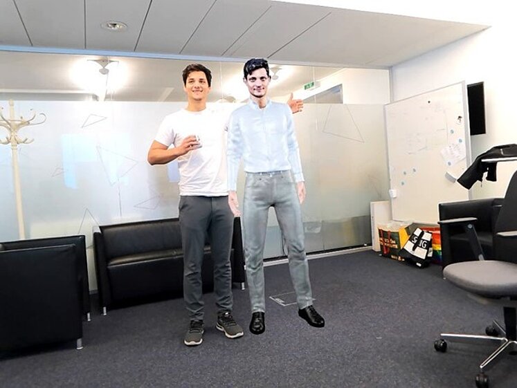 Metaverse Person with his Avatar