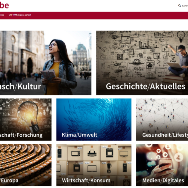 Interface von "edutube"