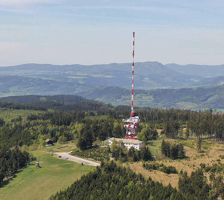 Next Generation Broadcast Bird's eye view transmission tower