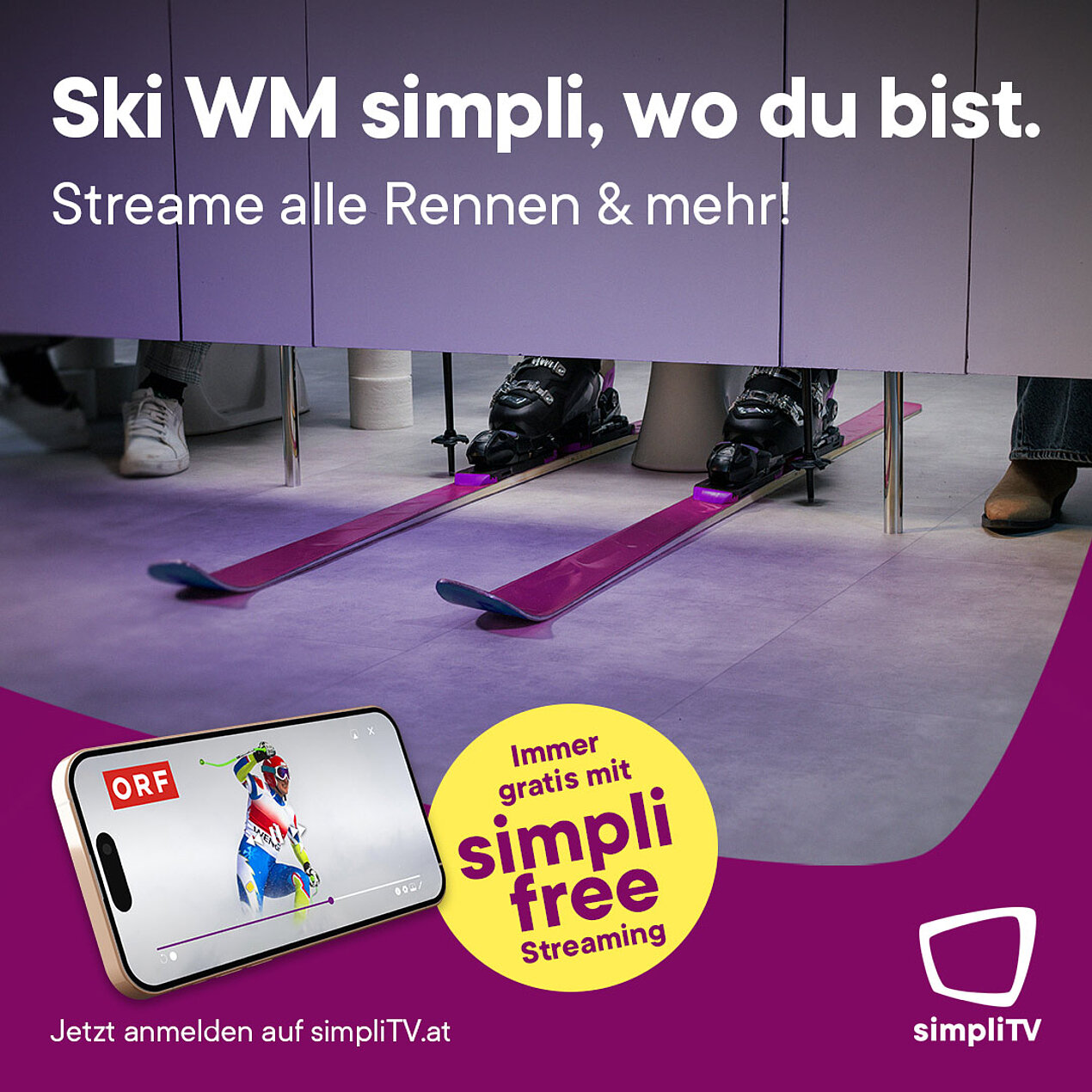 Hautnah dabei bei der Alpinen Ski WM: simpliTV simpliTV Sujet Ski WM