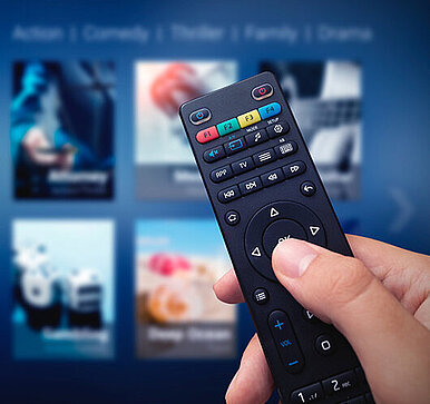Remote control with TV screen
