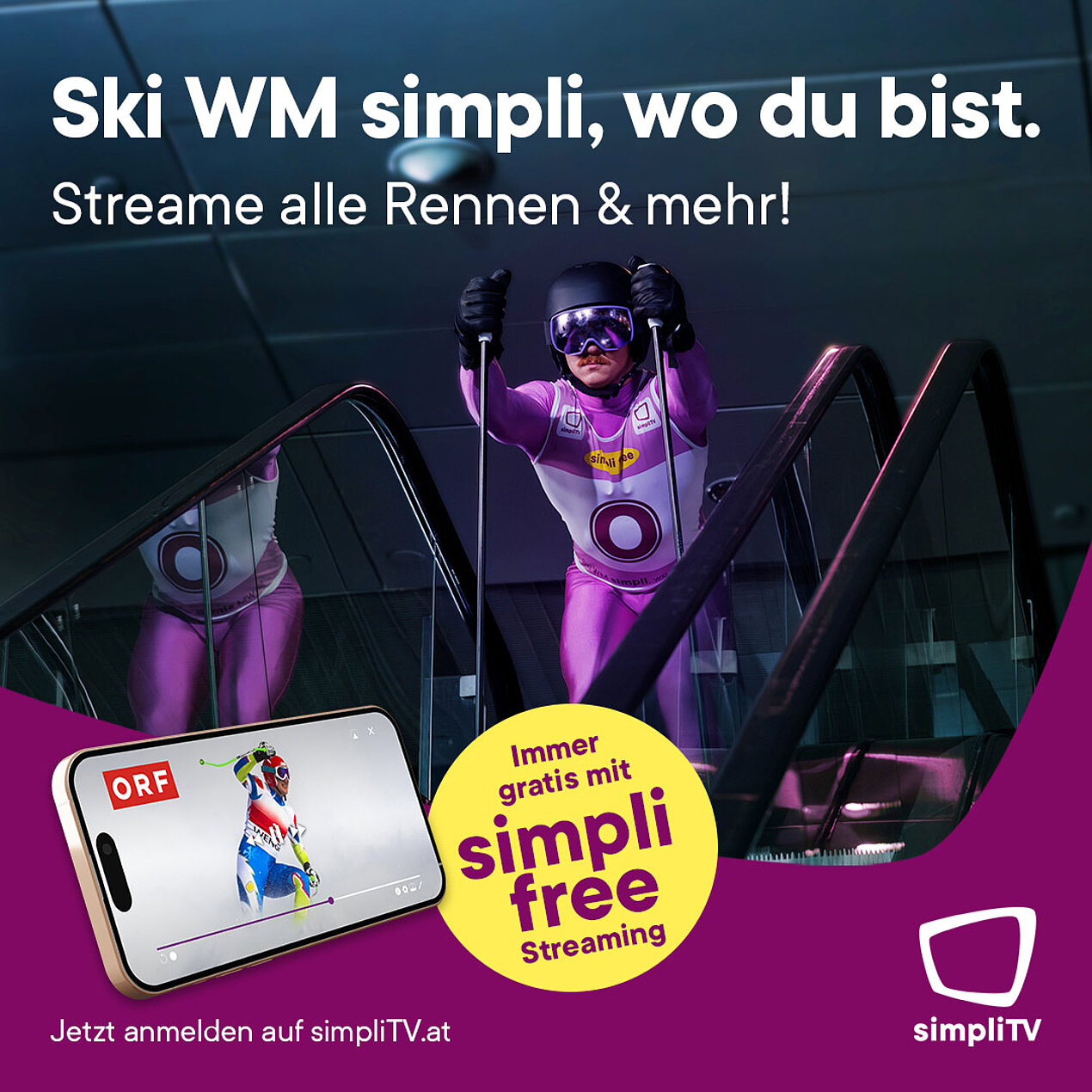 Hautnah dabei bei der Alpinen Ski WM: simpliTV simpliTV Sujet Ski WM