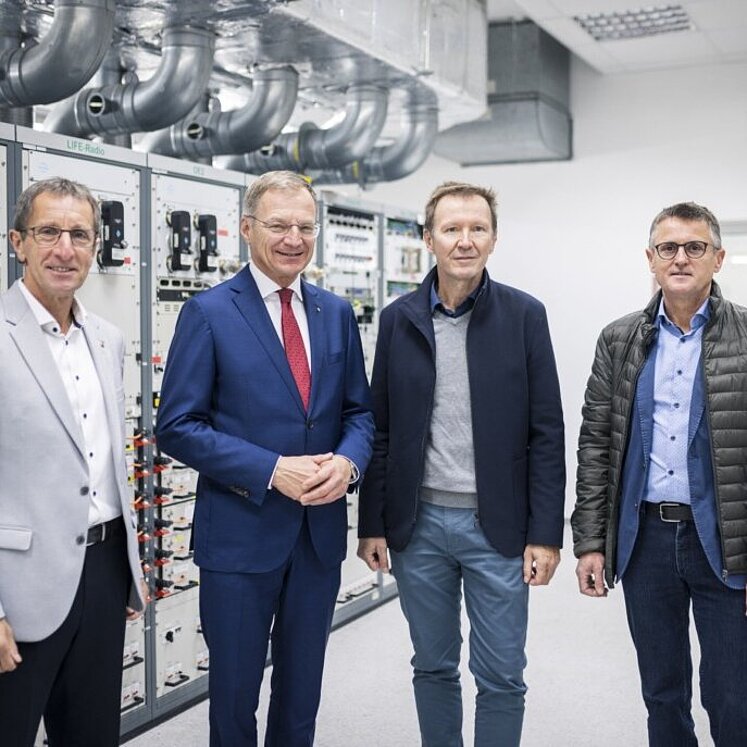  OÖ-Landeshauptmann Stelzer besucht ORS-Sendeanlage in Linz