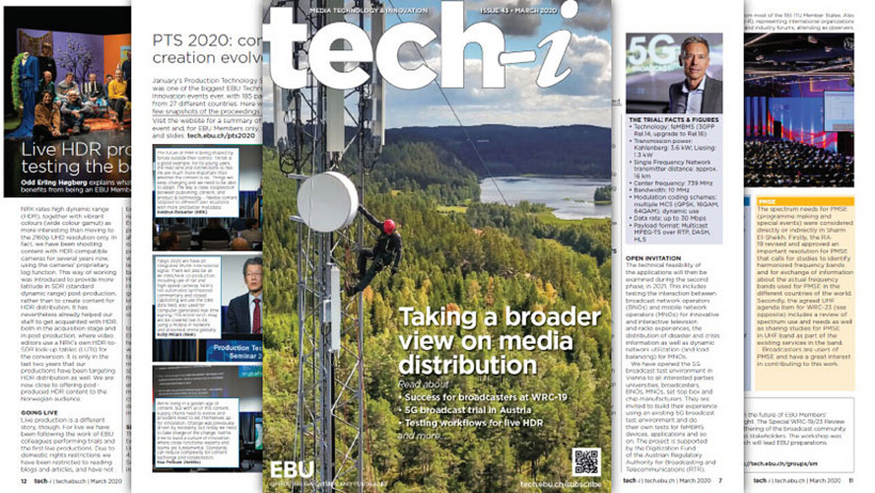 5G Broadcast trial starts end of march 2020 EBU tech-i Cover