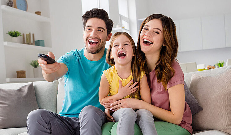 ORS solutions: Cable TV Family watching television