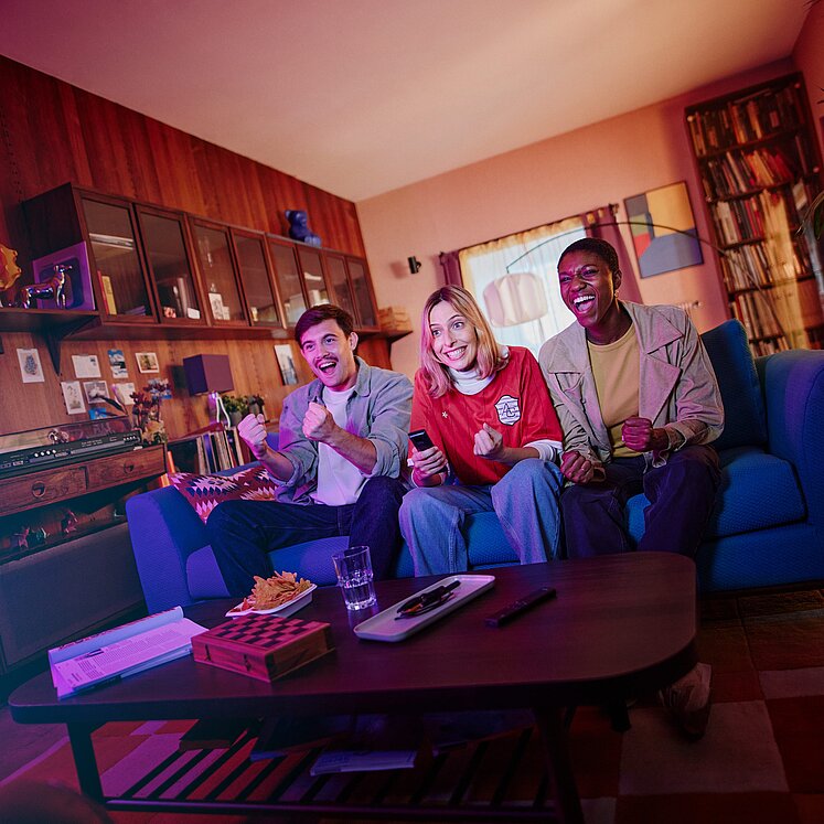 Freunde auf Sofa
