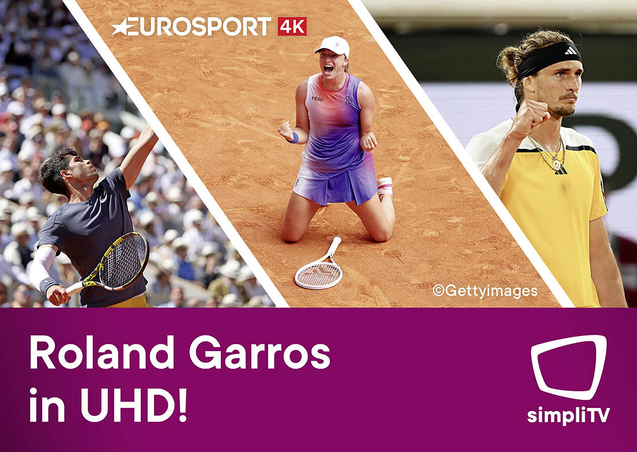 Hochspannung garantiert: French Open in UHD auf Eurosport 4K mit simpliTV Tennis French Open